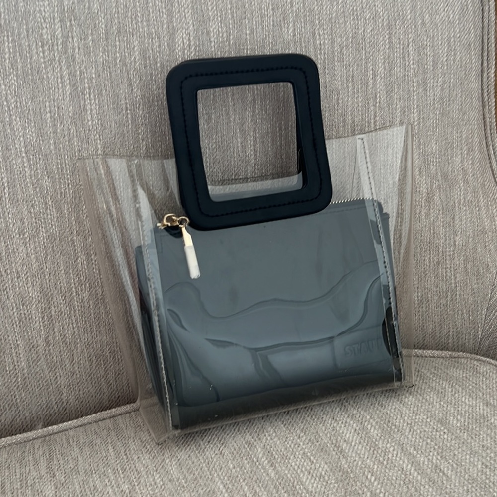 STAUD Mini Shirley Bag | Clear & Black - Picture 11 of 12